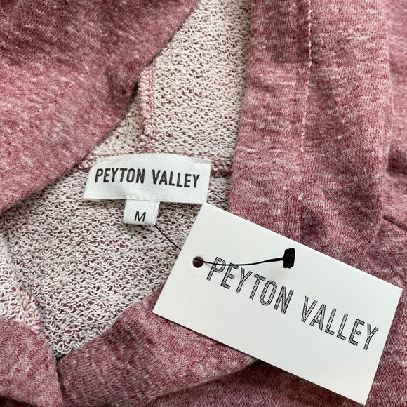 PEYTON VALLEY CROPPED ROSE COLOR HOODIE SIZE M NWT - Picture 5 of 7
